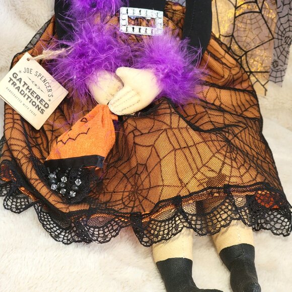 Joe Spencer Gathered Traditions Witch" WINNIE" NWT Purple Boa Rhinestone Belt - Picture 4 of 11